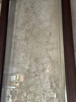 Porte en verre gravé, 1890s