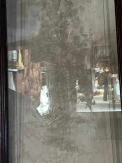 Porte en verre gravé, 1890s