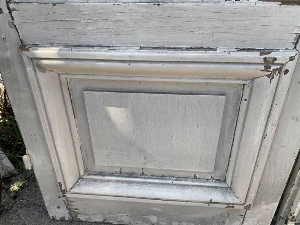 Porte fenêtre a deux vantaux en chêne massif XX siècle