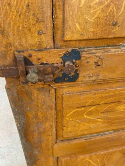 Porte intérieure en sapin peint