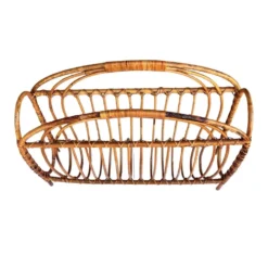 Porte-journaux en osier, style scandinave, Danemark, années 1970