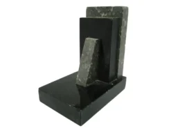 Porte-livre, Art Déco, marbre noir, Belgique, années 1930.