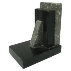 Porte-livre, Art Déco, marbre noir, Belgique, années 1930.