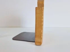 Porte-livres en bois vintage faits à la main, ensemble de 2