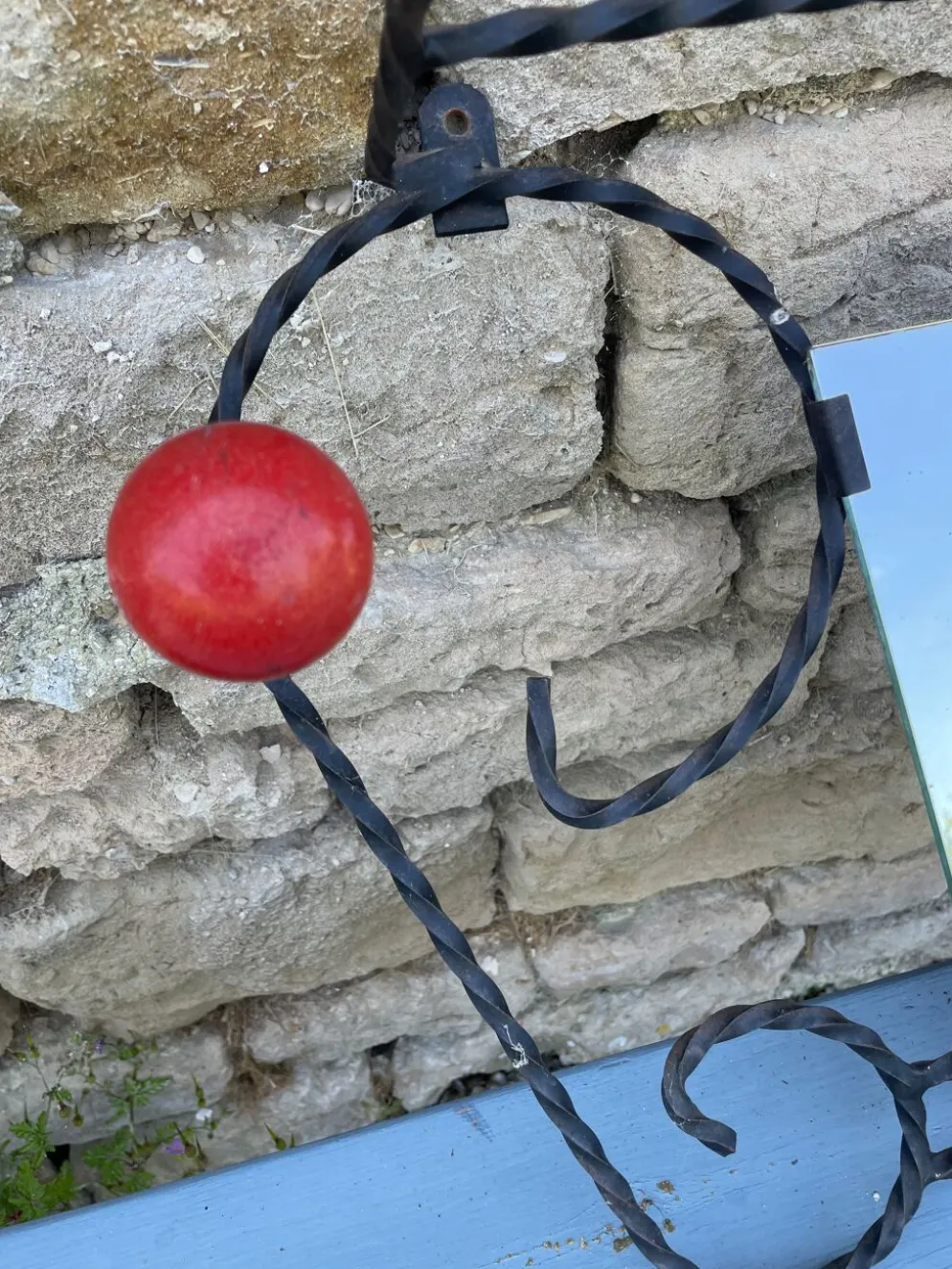 Porte-manteau miroir boule Année 60
