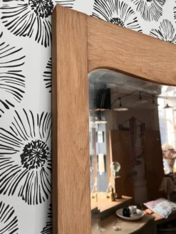 Porte miroir Art Déco vintage Izïa bois massif chêne