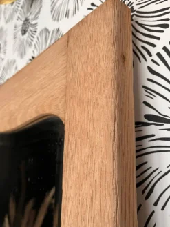 Porte miroir Art Déco vintage Izïa bois massif chêne