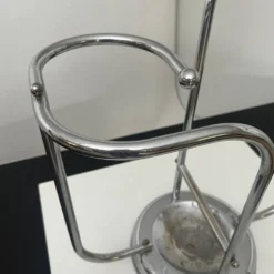 Porte-parapluie Art Déco en acier tubulaire et chrome, Belgique, 1930