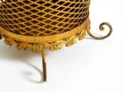 Porte-parapluie de style Régence en métal doré, Italie années 1960