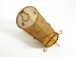 Porte-parapluie de style Régence en métal doré, Italie années 1960