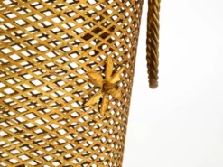 Porte-parapluie de style Régence en métal doré, Italie années 1960