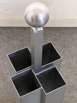 Porte-parapluie en aluminium attribué à Walter & Moretti, France vers 1970