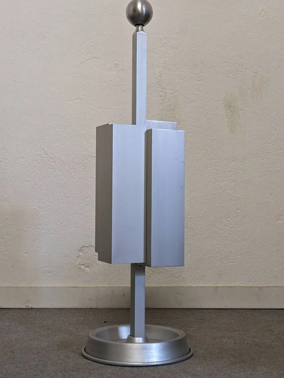 Porte-parapluie en aluminium attribué à Walter & Moretti, France vers 1970