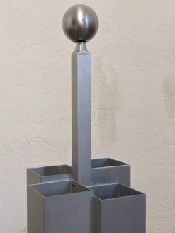 Porte-parapluie en aluminium attribué à Walter & Moretti, France vers 1970