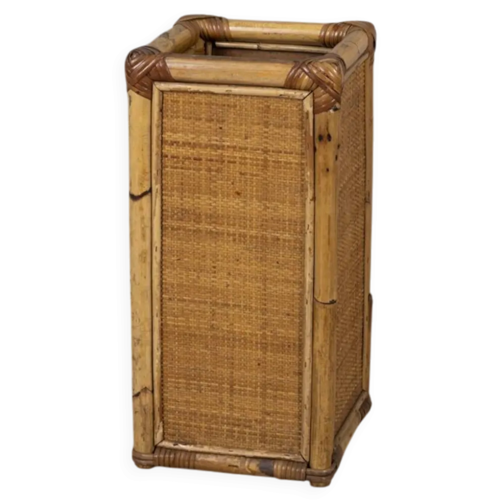 Porte-parapluie en bambou au design italien vintage des années 1960