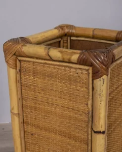 Porte-parapluie en bambou au design italien vintage des années 1960