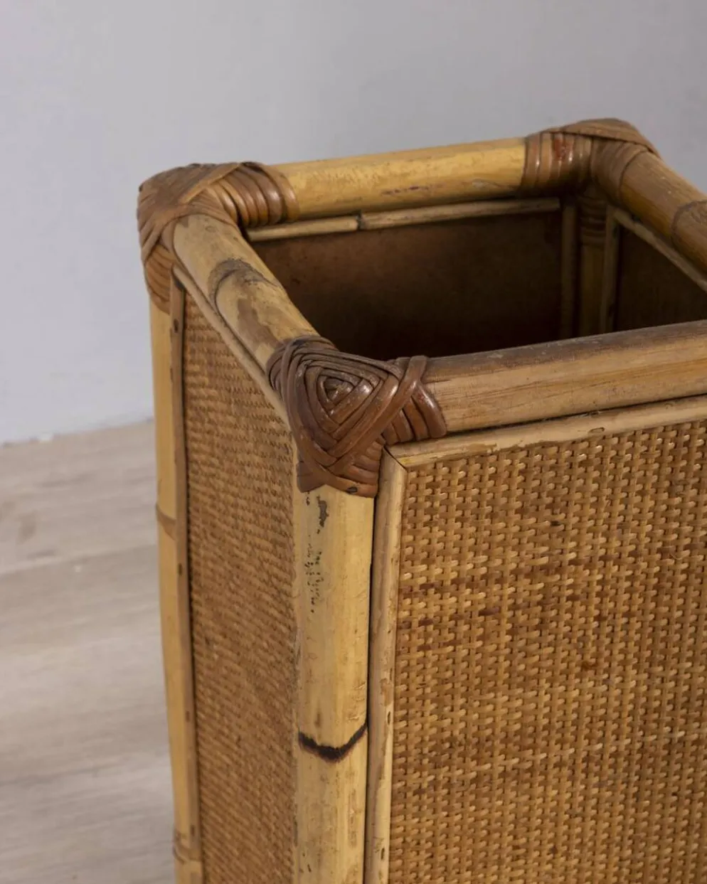 Porte-parapluie en bambou au design italien vintage des années 1960