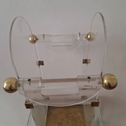 Porte-parapluie en lucite / acrylique et laiton inspiré par Fontana Arte, années 1970
