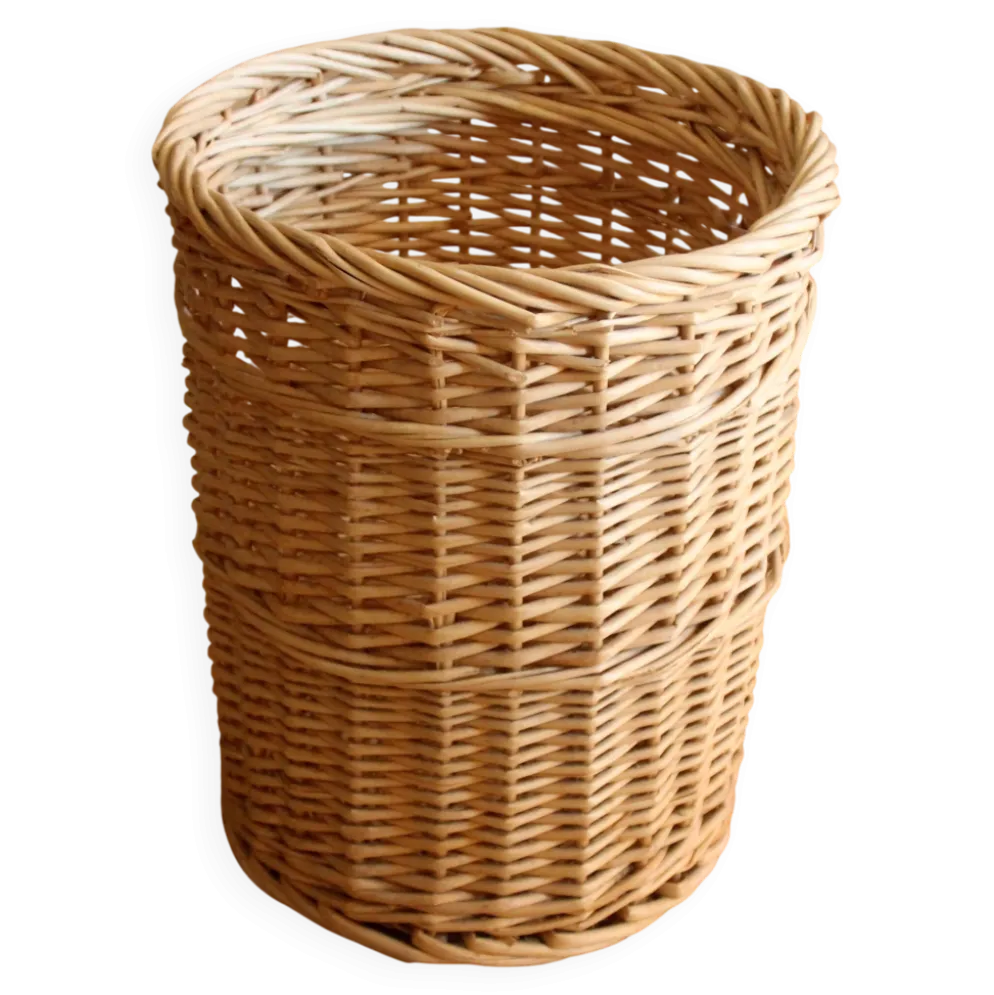 Porte-parapluie en osier fait main - Vintage