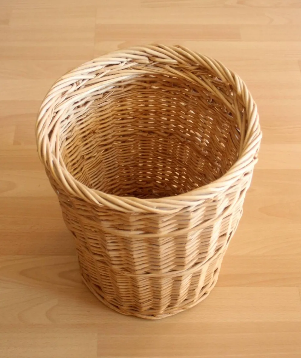 Porte-parapluie en osier fait main - Vintage