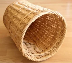 Porte-parapluie en osier fait main - Vintage