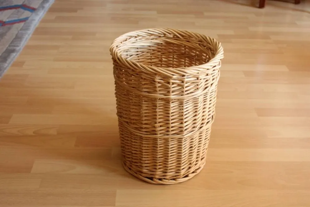 Porte-parapluie en osier fait main - Vintage