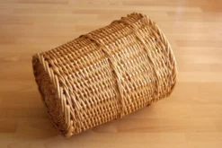 Porte-parapluie en osier fait main - Vintage