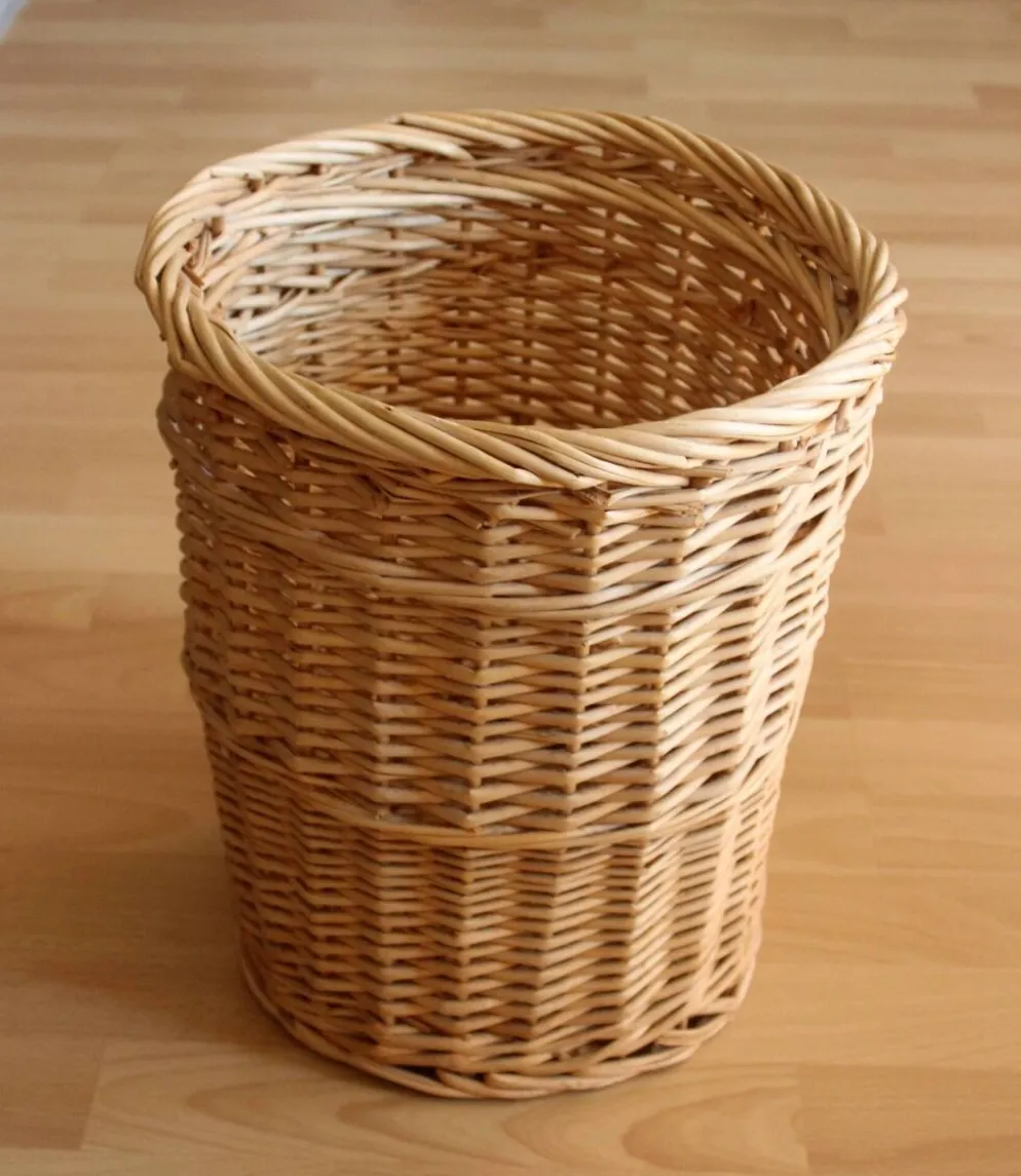 Porte-parapluie en osier fait main - Vintage