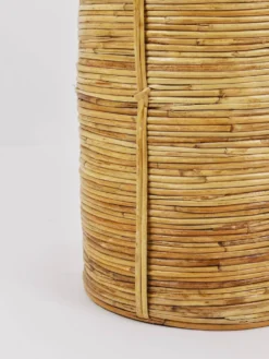 Porte-parapluie et corbeille à papier en bambou et laiton style Riviera, Italie, années 1970