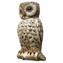 Porte-parapluie hibou en céramique italienne vintage