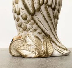Porte-parapluie hibou en céramique italienne vintage