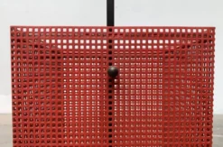 Porte-parapluie minimaliste en acier perforé, années 1960