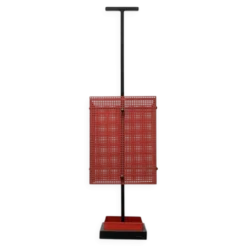 Porte-parapluie minimaliste en acier perforé, années 1960