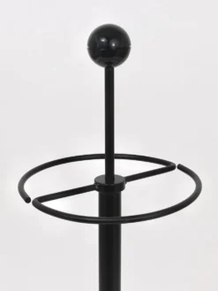 Porte-parapluie noir post-moderne Castiglioni style Memphis, Italie, années 1980