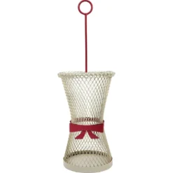 Porte-parapluie à nœud papillon style Mathieu Matégot, milieu du siècle, métal, France, années 1950