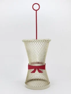 Porte-parapluie à nœud papillon style Mathieu Matégot, milieu du siècle, métal, France, années 1950