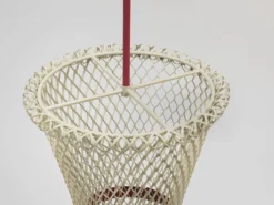 Porte-parapluie à nœud papillon style Mathieu Matégot, milieu du siècle, métal, France, années 1950