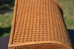 Porte-parapluie osier et cannage vintage