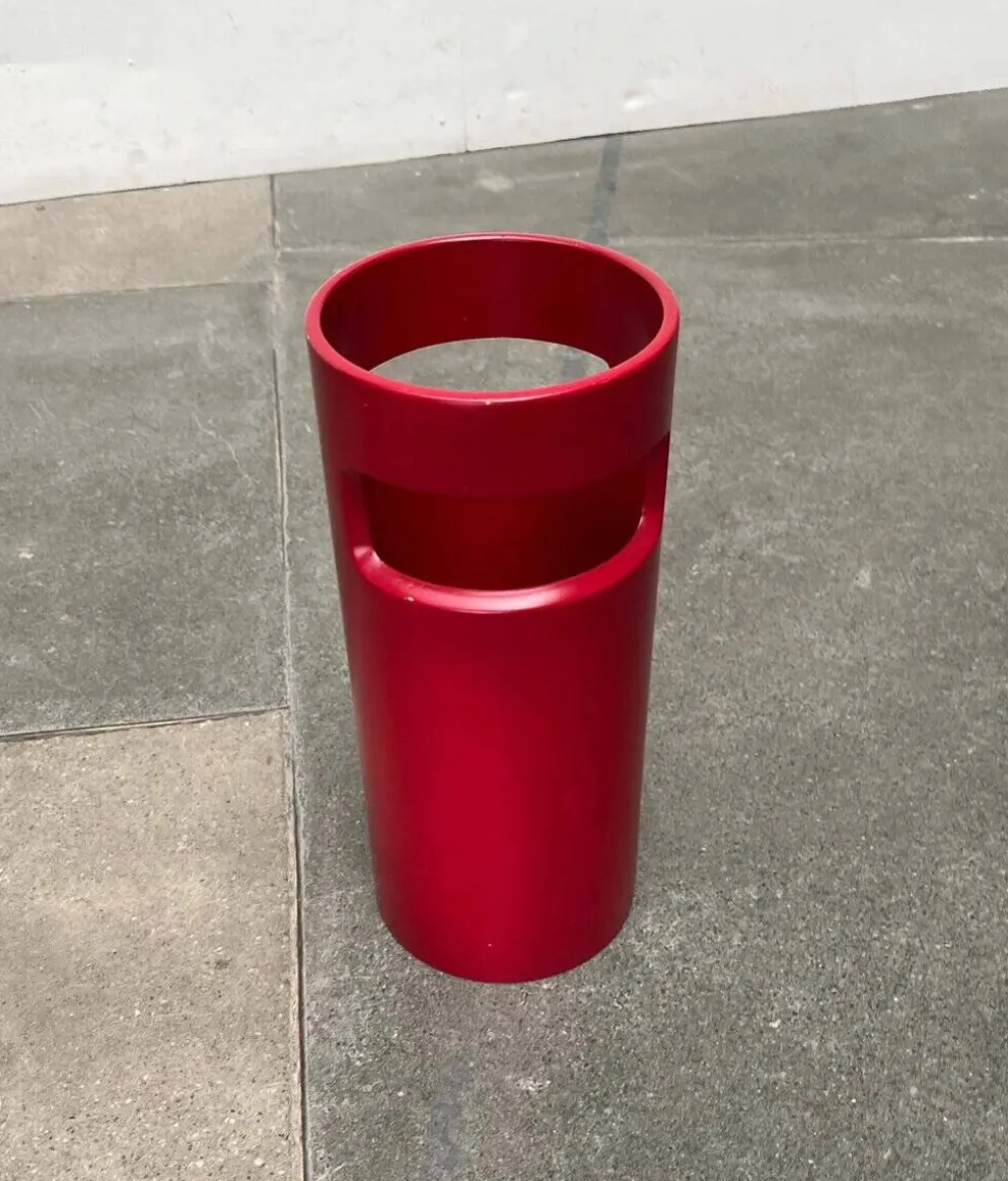 Porte-parapluie rouge allemand de style espace moderne du milieu du siècle, années 1960