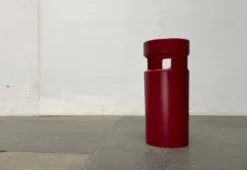 Porte-parapluie rouge allemand de style espace moderne du milieu du siècle, années 1960
