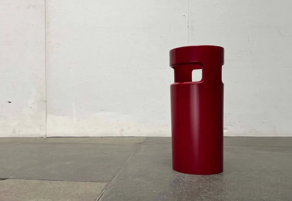 Porte-parapluie rouge allemand de style espace moderne du milieu du siècle, années 1960
