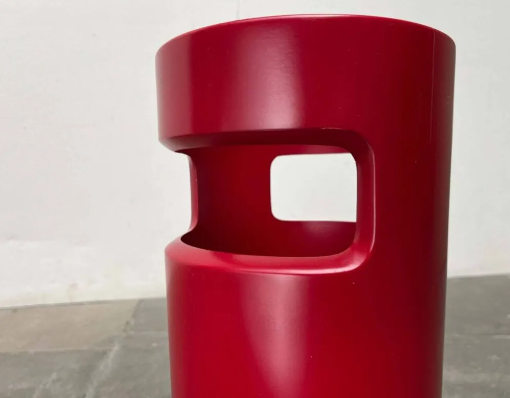 Porte-parapluie rouge allemand de style espace moderne du milieu du siècle, années 1960