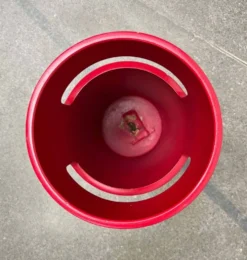 Porte-parapluie rouge allemand de style espace moderne du milieu du siècle, années 1960