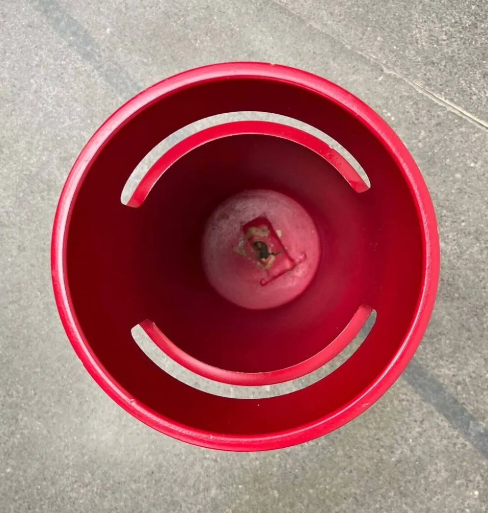 Porte-parapluie rouge allemand de style espace moderne du milieu du siècle, années 1960