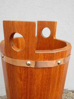 Porte-parapluie scandinave en teck par J.H Sävsjö