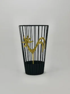 Porte-parapluies Coq en Laiton Walter Bosse Milieu du Siècle pour Herta Baller, années 1950