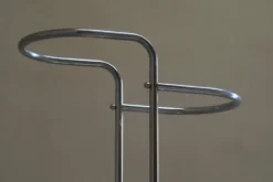 Porte-parapluie style Bauhaus en laiton chromé, années 1960