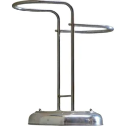 Porte-parapluie style Bauhaus en laiton chromé, années 1960