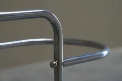 Porte-parapluie style Bauhaus en laiton chromé, années 1960