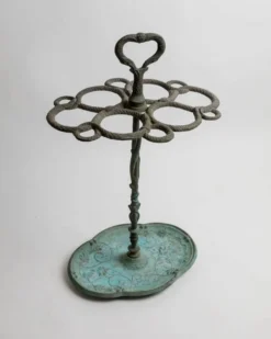 Porte-parapluies vintage en laiton des années 1930, design sculptural en forme de serpent